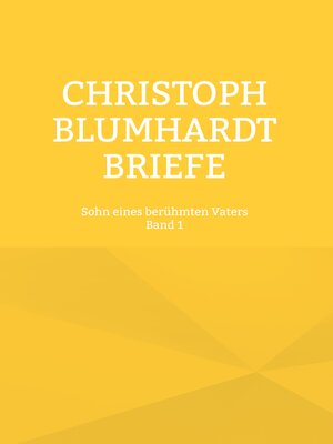 cover image of Christoph Blumhardt Briefe Band 1